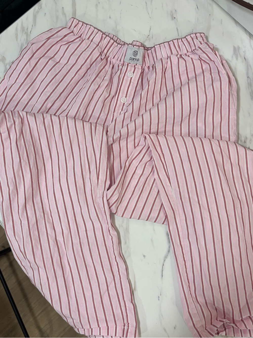 PARKE Frill Striped Boxer Pants